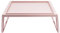 4 Pcs Betttablett mit klappbaren Beinen, Frühstückstablett mit Handy/Tablet Essen Snack Tablett (Pink)
