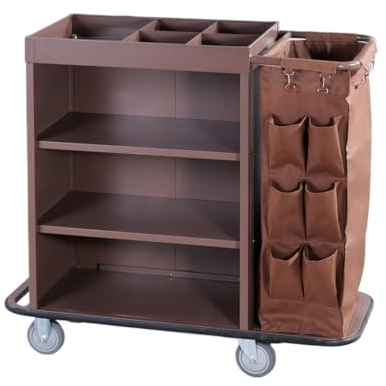 Carro de Tela Multifuncional for habitación de Hotel, Carro de Limpieza for Trabajo de Limpieza de Coche, Carro de Servicio de saneamiento bucal for habitación de Invitados(B)