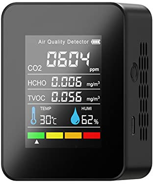Calidad del aire probador preciso CO2-formaldehído TVOC temperatura humedad multifunción detector de aire
