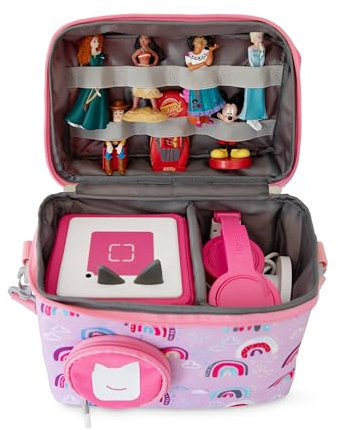 Tonies Listen & Go Travel Bag - Secure Protection for your Toniebox, Headphones, Charging Station, and 7 Characters - Over the Rainbow