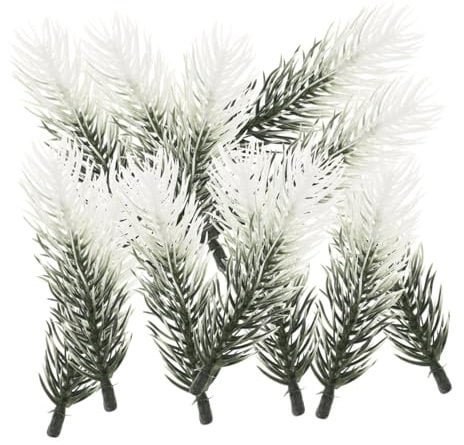 CORHAD 30stücke Künstliche Kieferzweige PVC Weihnachtsdekor Grün Lebensecht Bastelzweige Für Festliche Dekoration Und Selbstgemacht