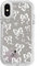 NITITOP Compatible with iPhone XS Max Case Cute Mirror Bow Love Heart Pattern for Women Girls Ribbon Design Shockproof Silver Protective Phone Cover - White Bow