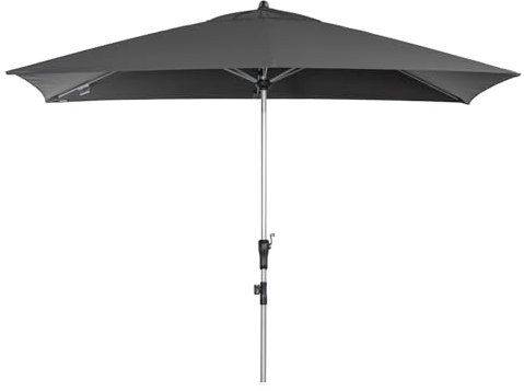 Doppler Mittelstockschirm Profi 300x200 cm, höhenverstellbar und neigbar, rechteckig, UV-beständig, mit Auto-Tilt-Funktion, Polyester Bezug, Anthrazit