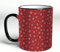 YOIUE Tasse aus Keramik - Große 11oz Tassen 330ml Kaffeetassen mit Henkel, 100% Handbemalt - Trinkgläser mit Griff - Weiß, Fliese mit Schneeflocken