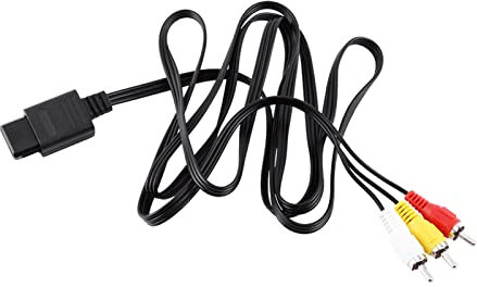 Câble Vidéo Composite N64 AV, Connecteurs Ultra épais à Code Couleur, 1,8 M