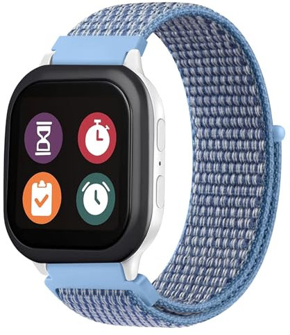Vancle Armband 20mm für Kinder Smartwatch Uhren, Weich Nylon Ersatzarmbänder Sport Uhrenarmband 20mm für Kids Smartwatch Armband Mädchen Jungen Kinder