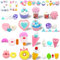 YeahBoom 20 Stück Puzzle Radiergummis Set,Neuartiger Radiergummi für Kinder,Torte Eiscreme Radiergummi,Radiergummi Kinder,2B Weich Schule Radiergummi Set,Radiergummi Würfel für Kinder