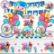 FYFLYMT-Vajilla Cumpleaños Pocoy, Vajilla Pocoy, Mantel Cumpleaños Pocoy, Globos Cumpleaños Pocoy, para Fiesta Cumpleaños Niñas Infantiles