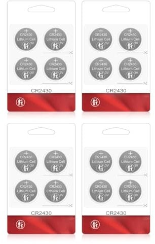 ZYHARUKO CR2430 3V Lithium Coin Batteries 3V 285mAh High Capacity Button Cell for Remote Controls, Watches, and Alarms