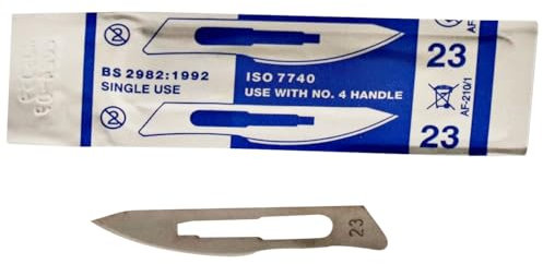 No.23 Scalpel Blades Carbon Steel Non-sterile for Craft Work, hobbyists, Crafts 100pcs