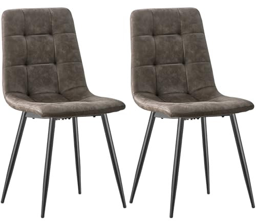 LEWE Esszimmerstühle 2er Set,Technisches Tuch küchenstühle Modern,Polsterstuhl,Esszimmer Stuhl mit Rückenlehne Metallbeinen,Stühle 2er Set für Esszimmer,Küche,Wohnzimmer & Lounge Rezeption