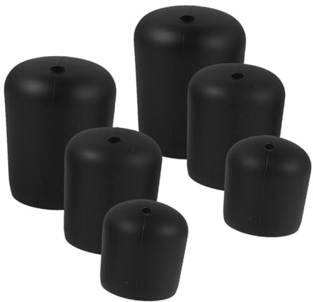 Toyvian Fishing Rod End Caps 6 Pack Silicone Rod Butt Caps Protective Rubber Cover for Fishing Pole Ends Water-Resistant Stopper for Freshwater and Saltwater Accessories