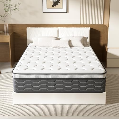 TEENO Materasso Matrimoniale 160x190, Sospensore 30 cm, Materasso a Molle e Schiuma, Materasso 160 x 190, 7 zone, Insacchettate, Confortevole e Traspirante,Durezza Media,Certificazione OEKO-TEX
