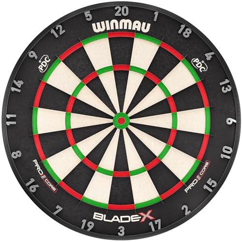 WINMAU Blade Serie dartscheibe steeldart – Professionelle PDC Sisal Board - Blade X | Blade 6 | Triple Core | Dual Core - Professionelle Dartscheibe für Profis und Einsteiger (Blade X)