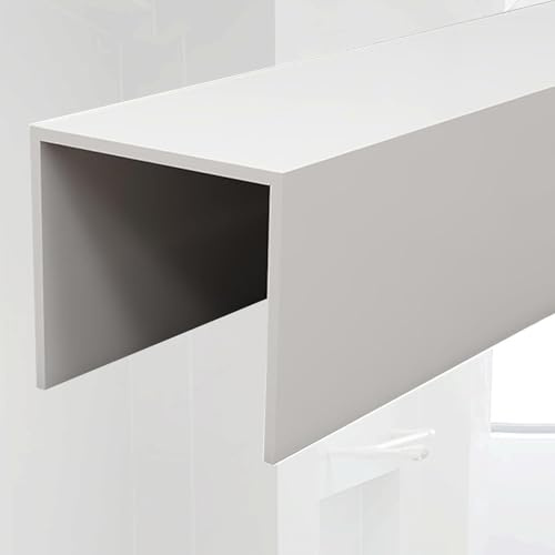 rohrverkleidungen einhausung U-förmige Rohrabdeckung, Dekorative Innenrohrabdeckung Hofdekoration/Wandkanäle/Badezimmerwaschbecken, Wasserdichter Wandkanalverschluss(W 8CM/L 40CM)