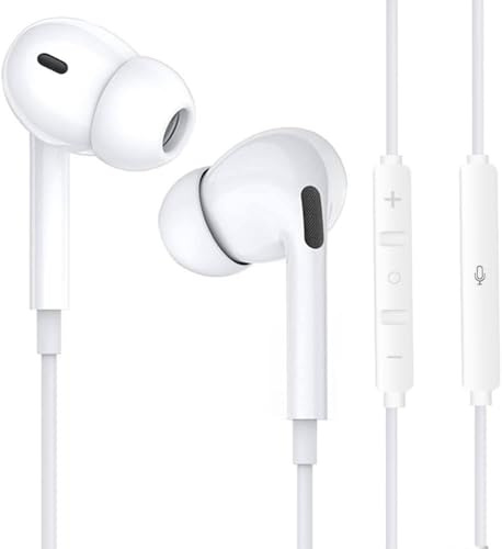 ROOSTON Écouteurs pour iPhone avec Microphone et Contrôle du Volume, Ecouteur Filaire pour iPhone 14/14 Pro/13/13 Pro/12/12Pro/11 Pro Max/SE/XS Max/X/8/7 Plus