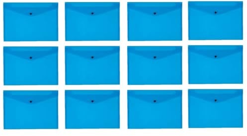 Q-Connect Dokumentenmappe aus Polypropylen, A4, Blau, 12 Stück