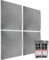 MOLLIS - Lot de 4 Panneaux muraux carrés et décoratifs - en Mousse - pour tête de lit ou Protection Contre Les Chocs - Réduit Le Son et améliore l'acoustique - en Mousse - 30 x 30 cm - Gris