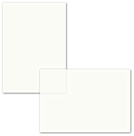 50x ungefalztes einfaches Einlege-Papier für DIN A5 Karten - transparent-weiß - 146 x 208 mm - ideal zum Bedrucken mit Tinte und Laser - hochwertig mattes Papier von GUSTAV NEUSER
