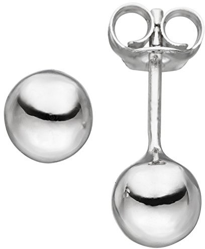 Jobo Damen Ohrstecker Kugel 6,1 mm 925 Sterling Silber Ohrringe Kugelohrstecker