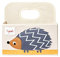 3 Sprouts - Wickeltasche Organizer - Baby Windel Caddy für Wickelutensilien - Wickelkorb & Wickelorganizer für Wickeltisch - Praktischer Wickelcaddy - Windel Organizer Korb - Igel