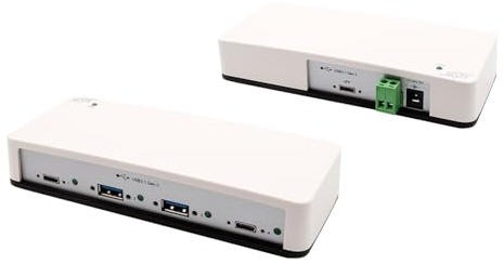 Exsys EX-1250V USB C-auf-C Kabel, Netzteil 12V/3A Din-Rail-Kit, Wandhalterung, Handbuch Weiß