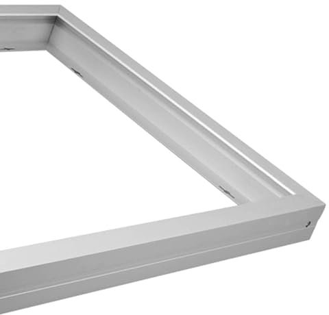 Anbaurahmen/Aufbaurahmen für LED-Panel 62x62cm, Aluminium, silber, nur Rahmen OHNE LED-Panel