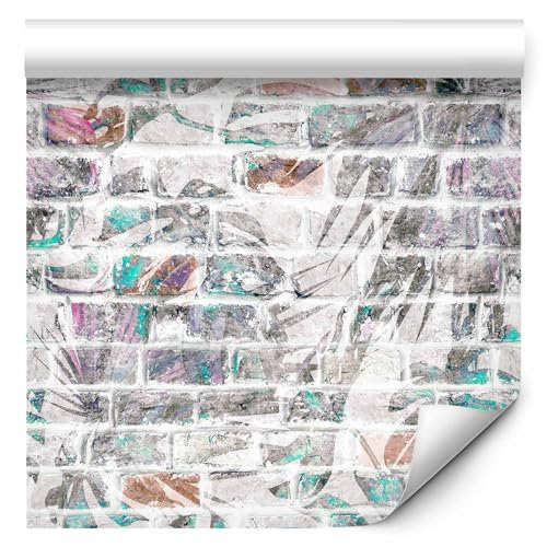 murando - Tapete selbstklebend 10m Wandtattoo dekorative Möbelfolie Dekorfolie Fotofolie Panel Wandaufkleber Wandposter Wandsticker - Mauer Ziegel f-A-0774-j-a