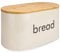 Maison & White Vintage Pastel Bread Bin | Cream | Rectangular | 21 cm (L) x 35 cm (W) x 10 cm (H) | Includes Bamboo Bread Cutting Board Lid