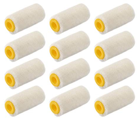 sourcing map Paint Roller Cover 2 Inch 5cm Mini Wool Brush for Household Wall Painting Treatment 12pcs