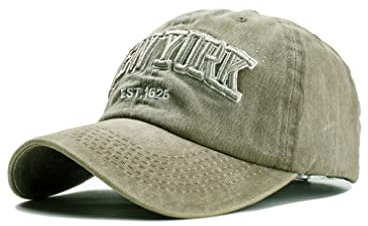 CheChury Retro Vintage Basecap New York Unisex Baumwolle Kappe Distressed Washed Verstellbar Outdoor Freizeit Hut Stickerei Cap Herren Baseballkappe Frauen