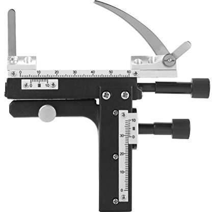Beweglicher Mikroskoptisch, aufsteckbarer mechanischer Tisch, hochpr?ziser beweglicher Messschieber Lineal Aluminiumlegierung, f¨¹r Mikroskopzubeh?r
