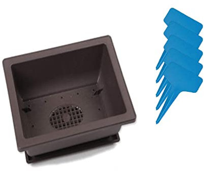 XIAONAN 1PCS 16.2CM Bonsai Training Pots, Large Plastic Bonsai Plants Growing Pot with Humidity Trays + 5Pcs Plant Labels for Garden, Yard, Office, Living Room, Balcony