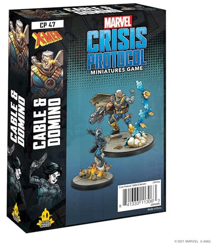 Atomic Mass Games | Cable and Domino: Marvel Crisis Protocol Miniatures Game | Tabletop Minatures Game | Age 14+ | 2 Players | 45 Minutes Playing Time
