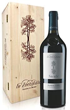 Lo Zoccolaio Barbera d'Alba DOC Superiore Sucule Piedmont Red Dry Wine with Wood Case - 1x750 ml