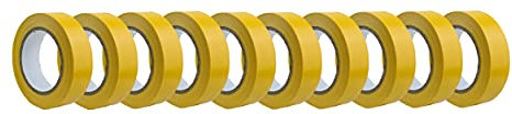 varivendo Juego de 10 cintas aislantes, 15 mm x 10 m, color amarillo