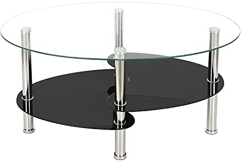 Tingting1992 Mesa de Centro Transparente Temperado Sofá Sofá Sigo Pequeño Apartamento Sala de Estar Cafetera Copiándose Muebles Muebles Moderno Café Tea Tablas Mesa de té (Size : 01)