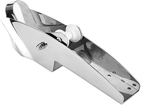 Akozon Ankerrolle Bugrolle, Anker Boot, Ankerrolle Edelstahl Bugroller-Ankerstütze 7,5–15 kg (420 mm/16,5 Zoll) Buganker Gummiwalze für Marineschiff-Hardware-Zubehör