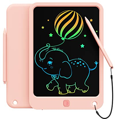 Bravokids LCD Schreibtafel,10 Zoll Zaubertafel Kinder,Spielzeug für Jungen Mädchen,Mal Zeichenplatte,Maltafel Reisespielzeug,Für von 3-12 Jahren Geschenke Geburtstage und Feiertage(Rosa)