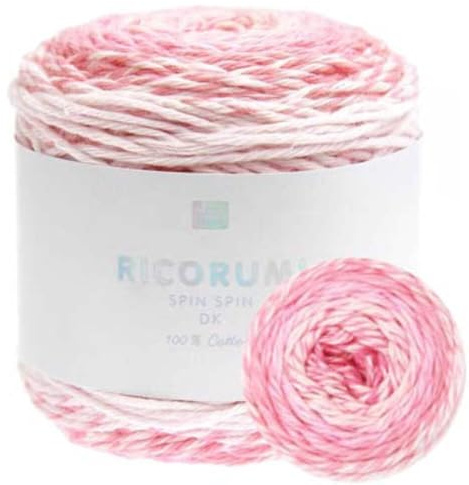 50g Ricorumi -Spin Spin - Farbe: 4 - Verlauf rosa - feine Baumwolle zum Häkeln von Amigurumi-Figuren aus den neue Ricorumi-Heften