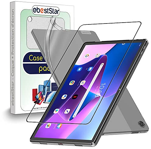 ebestStar - Coque pour Lenovo Tab M10 Plus 10.6 (Gen 3), Etui Protection Silicone Transparent Antichoc, Souple Slim, Transparent + Verre Trempé
