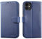LENSUN Case for iPhone 11, Genuine Leather Flip Wallet Shockproof Phone Cover [RFID Blocking] with Card Holder and Magnetic Closure Compatible with Apple iPhone 11 - Blue