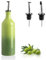 Sweejar Large Ceramic Olive Oil Dispenser Bottle, Opaque Oil Cruet Protects Oil to Reduce Oxidation, Storage Oil, Vinegar, Soy Sauce & Other Liquids, Pack of 1, 24 Fl Oz (Gradient Green)
