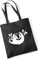 huuraa Jutebeutel Faultier Silhouette Geschenk Tasche Black 10 Liter Baumwolle Faultier Geschenkidee