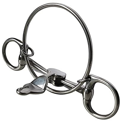 Gralara Pferdegebiss Pferdemaulgebiss Allzweck mit Kinnhaken Kette Pferderinge Gebissringe Trensengebisse