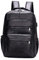 F Fityle Zaino per laptop in pelle PU Zaino da viaggio per uomo Tasche multiple per computer casual resistente all'acqua per la pesca Shopping, Nero