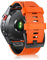 SumRioo QuickFit 26 mm Armband für Garmin Fenix 8 51 mm/Fenix 7X Pro Solar/7X Pro/7X/6X Pro/6X/5X Plus/5X/3/3HR, Silikon Uhrenarmband für Garmin Enduro 3/2, Epix Pro/Tactix Delta, Orange/Schwarz