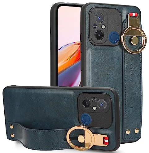 Wigento Für Xiaomi Redmi 12C Handy Hülle Tasche TPU mit Armband/Ringhalter