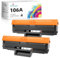 Q-image 106A W1106A Toner Kompatible 106A Toner für HP Laser MFP 135wg Toner für HP Laser 107w 107a 107r MFP 135wg MFP 137fwg MFP 135a MFP 135w MFP 135r MFP 137fnw Druckerpatrone (Schwarz, 2 Pack)