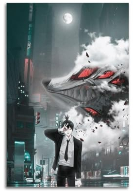 VZRSQZK Hayakawa Aki Fox Dämonen-Poster, dekoratives Gemälde, Leinwand, Wandposter und Kunstdruck, modernes Familienschlafzimmer-Dekor-Poster, 30 x 45 cm